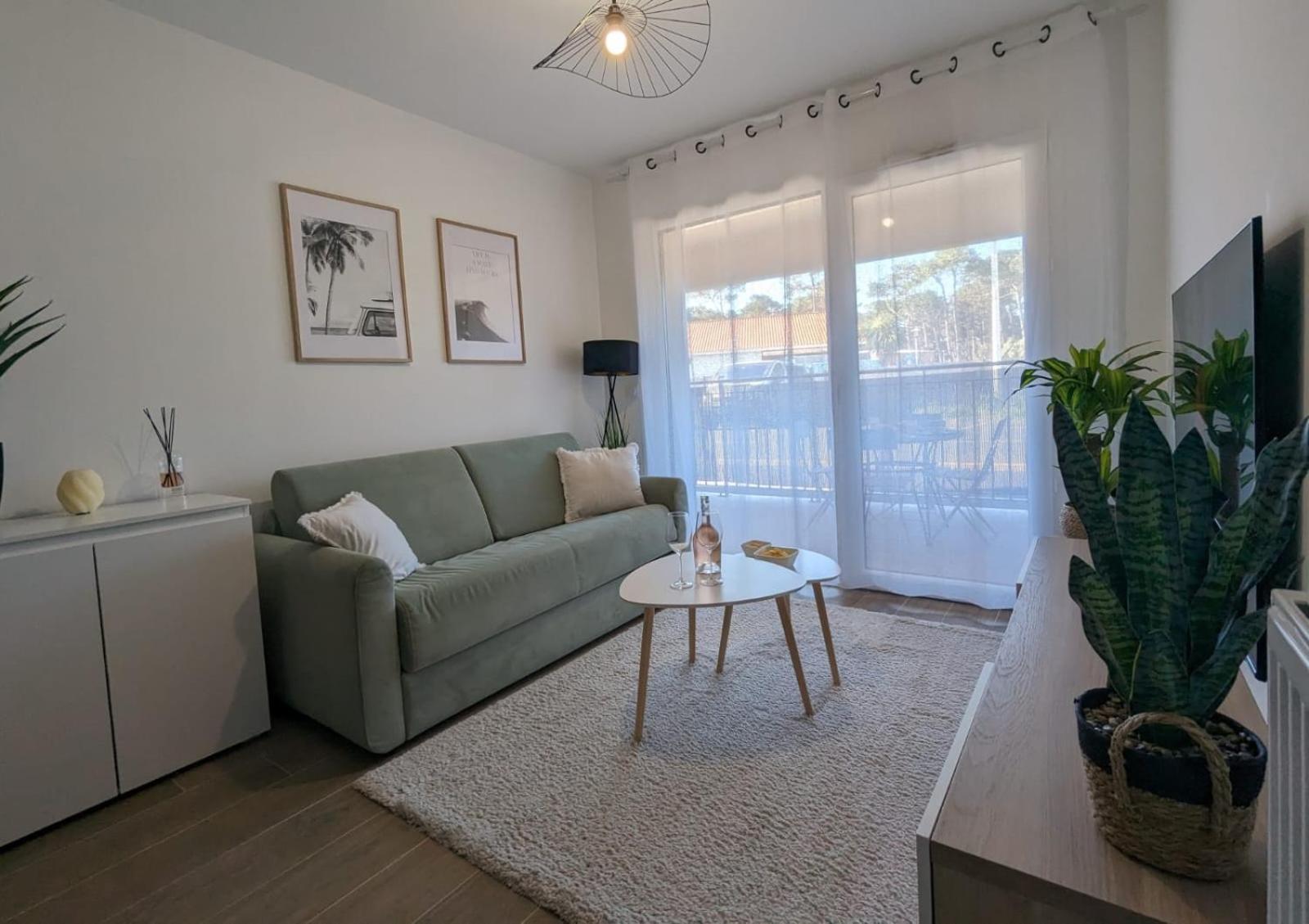 Biscawai Chaleureux Et Cosy Avec Terrasse Lejlighed Biscarrosse Eksteriør billede